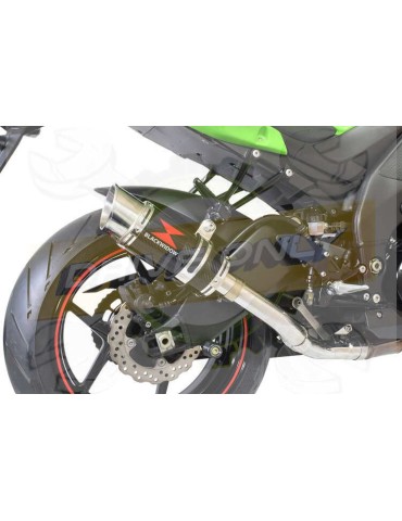 ZX10R ZX10-R E8F E9F E10F 08 09 10 Decata / Tube de raccord & Silencieux Rond En Carbone 200mm