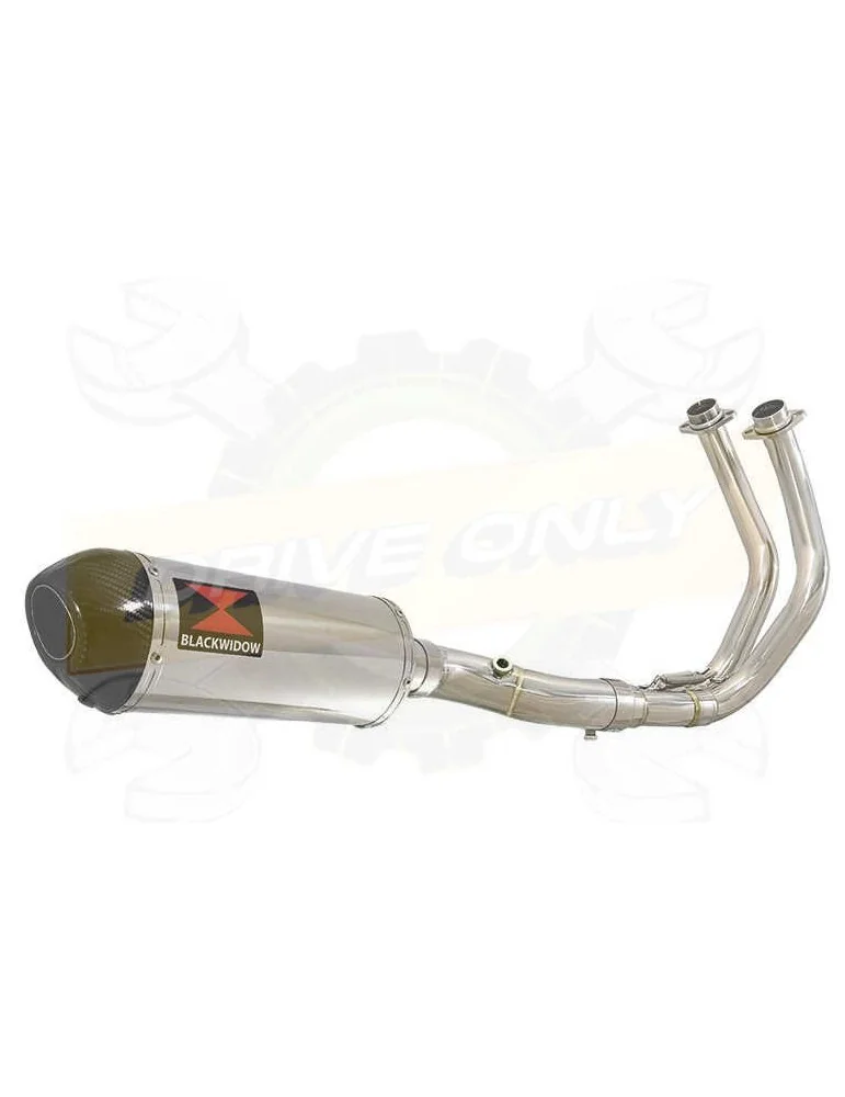 Tracer 700 2014 - 2019 Passage Bas Décatalyseur Ligne complète & Silencieux Ovale En Inox + Canule en Carbone 300mm