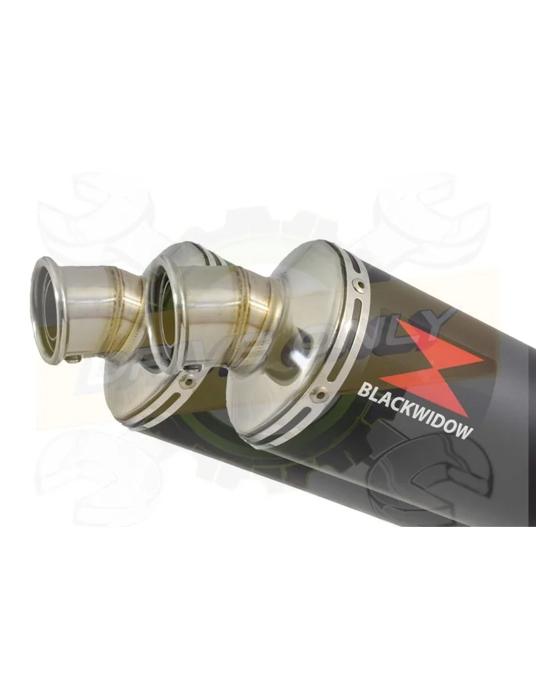 V-MAX V MAX 1200 Tube de raccord & Silencieux Rond Noir En Inox 400mm