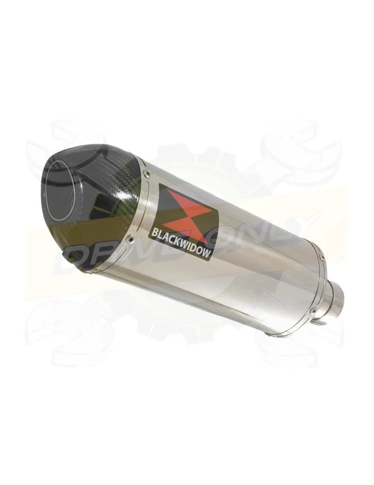 R6 YZF600 2006-2016 Décatalyseur Ligne complète & Silencieux Ovale En Inox + Canule en Carbone 300mm