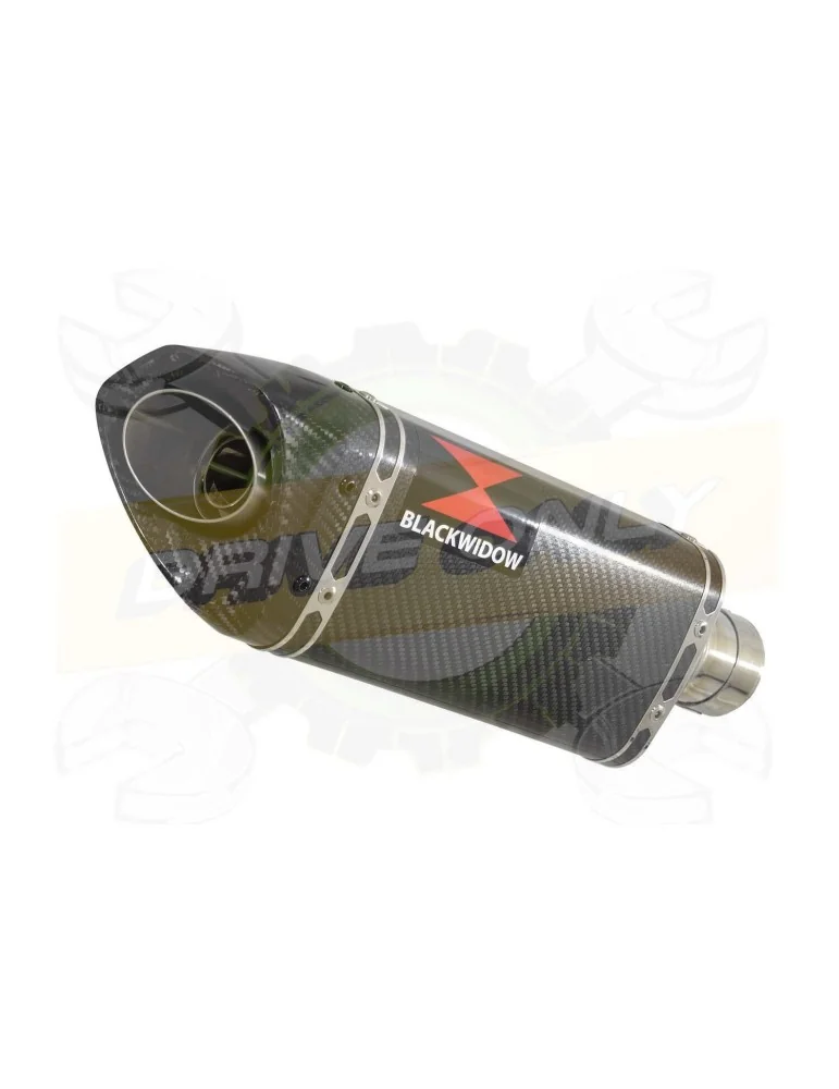 R6 YZF600 2006-2016 Décatalyseur Ligne complète & Silencieux Tri Ovale En Carbone 250mm