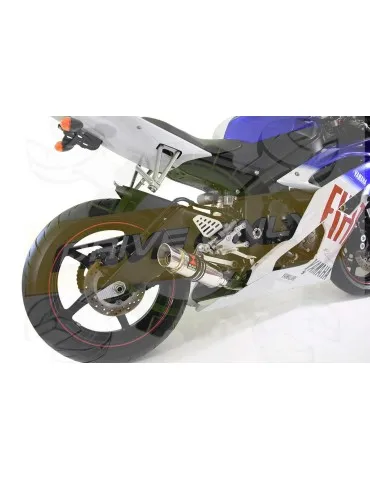 R6 YZF600 2006-2016 Décatalyseur Ligne complètes & Rond GP Style Silencieux En Inox 230mm