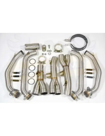 R6 YZF600 2006-2016 Décatalyseur Ligne complètes & Rond En Carbone Silencieux 200mm