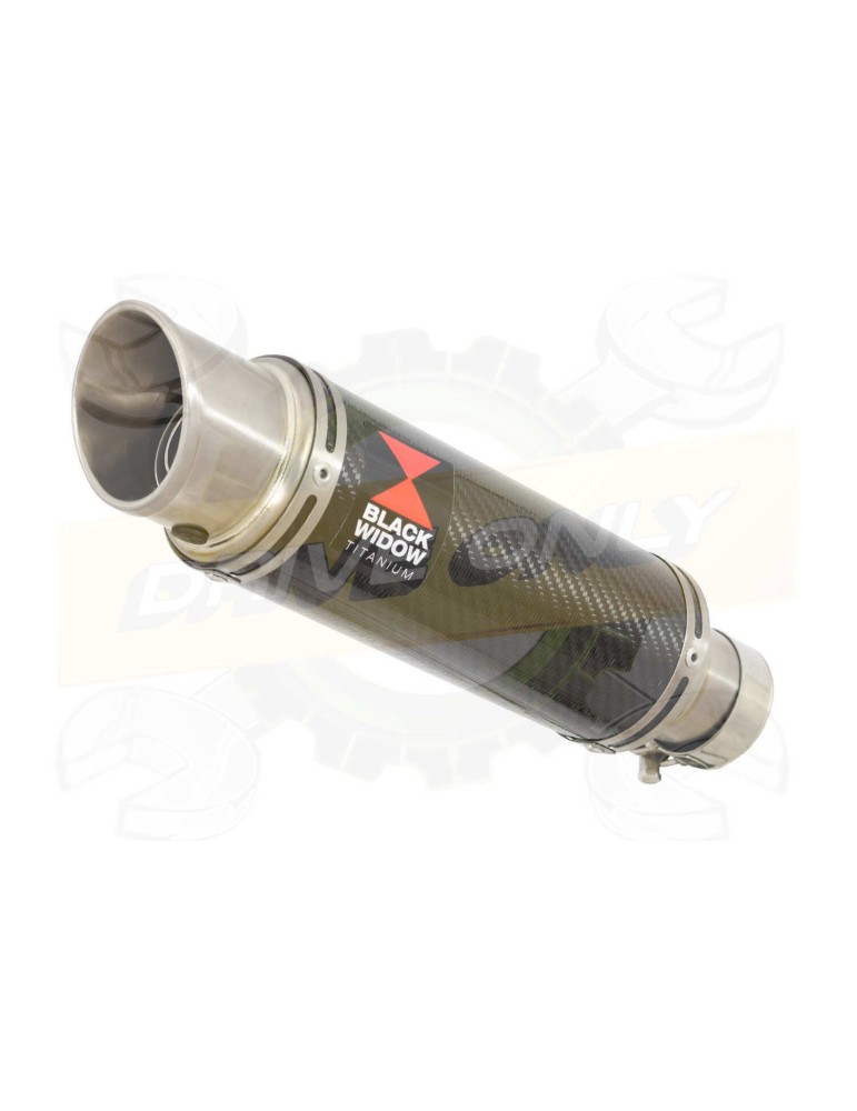 R6 YZF600 2006-2016 Décatalyseur Ligne complète & Silencieux Rond GP Style en Carbone + Canule en Titane 230mm