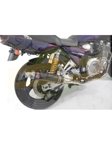 XJR1300 XJR 1300 SP 1998 - 2006 4-1 Ligne complète & Silencieux Rond Noir En Inox 350mm