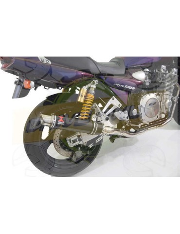 XJR1300 XJR 1300 SP 1998 - 2006 4-1 Ligne complète & Silencieux GP Style Rond Noir En Inox 350mm