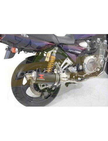 XJR1300 XJR 1300 SP 1998 - 2006 4-1 Ligne complète & Silencieux Ovale Noir En Inox 300mm