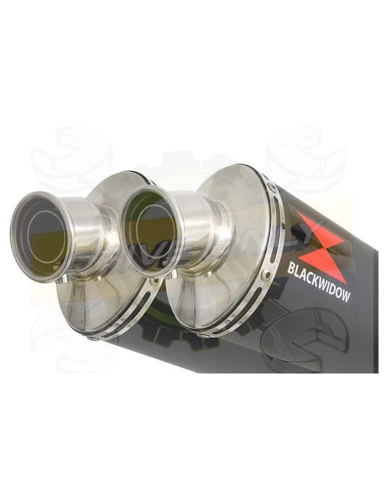 XJR1300 XJR 1300 1998 - 2006 4-2 Silencieux Kit & Silencieux Ovale Noir En Inox 300mm