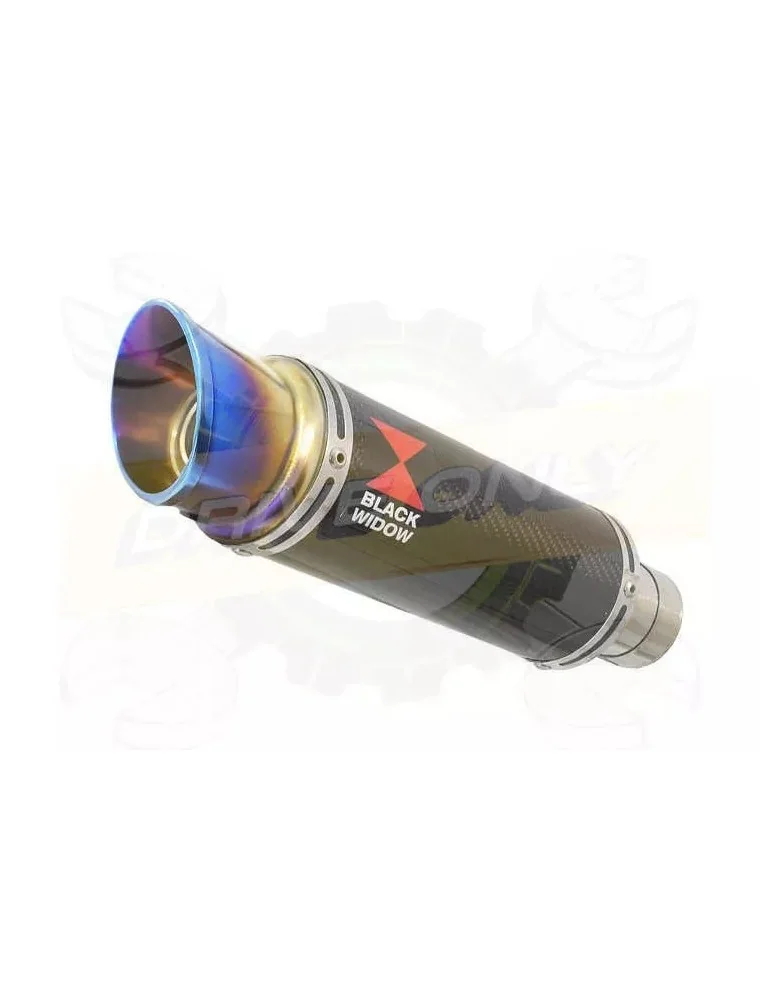 R6 2006-2016 Hi level Silencieux kit & Silencieux GP Rond En Carbone + Canule en Inox Anodisé 230mm