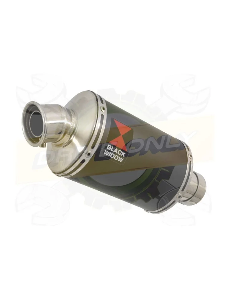 R6 2006-2016 Hi level Silencieux kit & Silencieux Ovale Noir En Inox 230mm