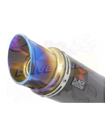 R6 2006-2016 Silencieux kit & Silencieux GP Rond En Carbone + canule en Inox Anodisé 230mm