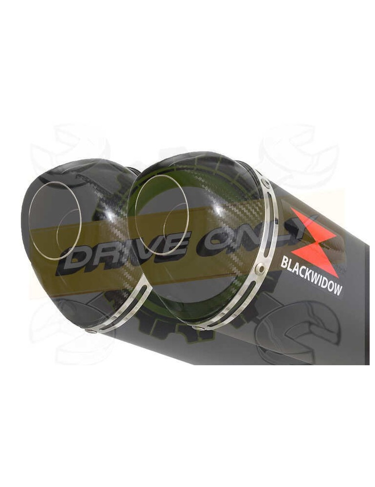 XJR1200 XJR 1200 4-2 Silencieux Kit & Silencieux Ovale Noir En Inox & Canule en Carbone 400mm