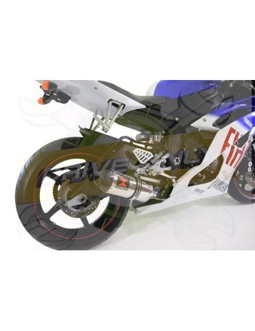 R6 2006-2016 Silencieux Kit & Silencieux Ovale En Inox + Canule en Carbone 300mm