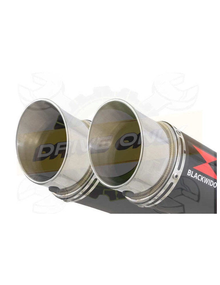XJR1200 XJR 1200 4-2 Silencieux Kit & Silencieux Rond GP Style Noir En Inox 360mm