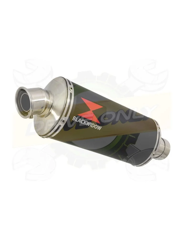 R6 YZF600 2006-2016 Passage Haut Décatalyseur Ligne complète & Silencieux Ovale Noir en Inox 300mm