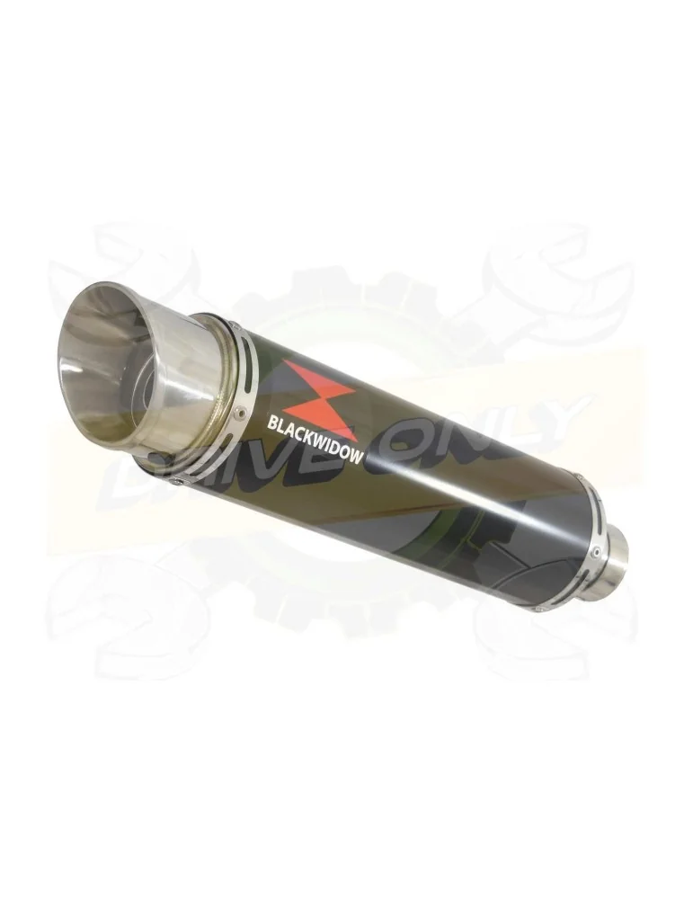 R6 YZF600 2006-2016 Passage Haut Décatalyseur Ligne complète & Silencieux Rond GP Style Noir en Inox 360mm