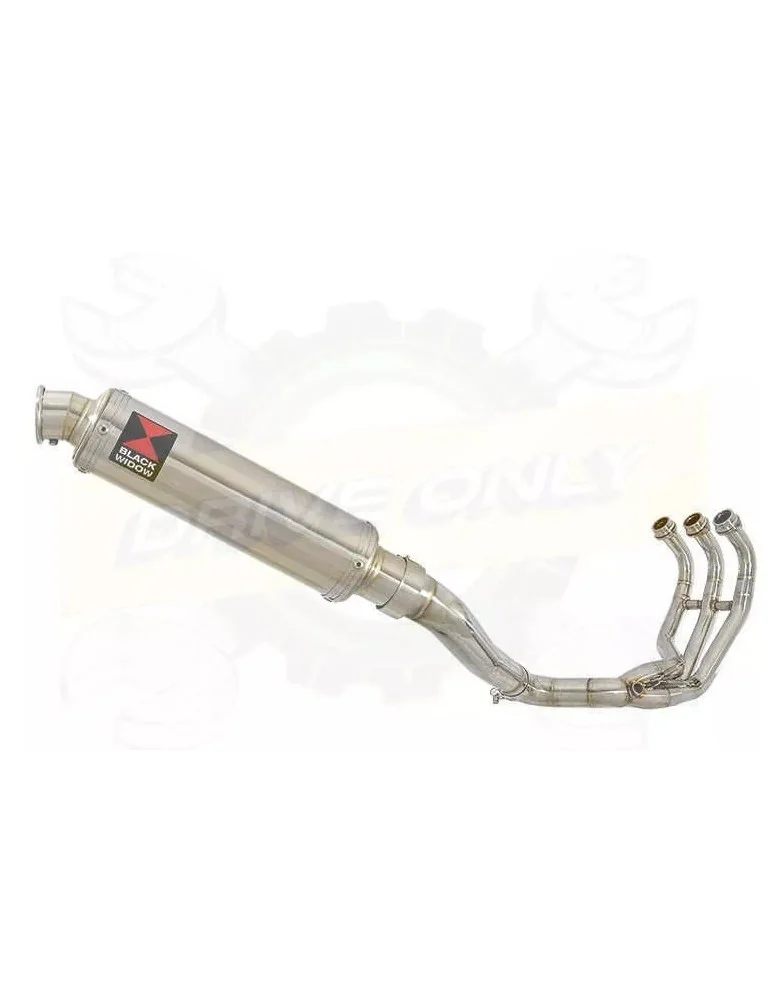 MT09 MT-09 2013-2021 High Level De-cat Exhaust System with 350mm Round Stainless Steel Silencer