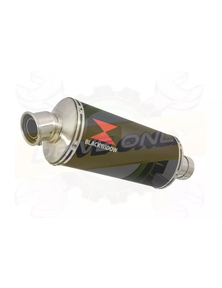 R6 1998-2002 Silencieux Kit & Silencieux Ovale Noir En Inox 300mm
