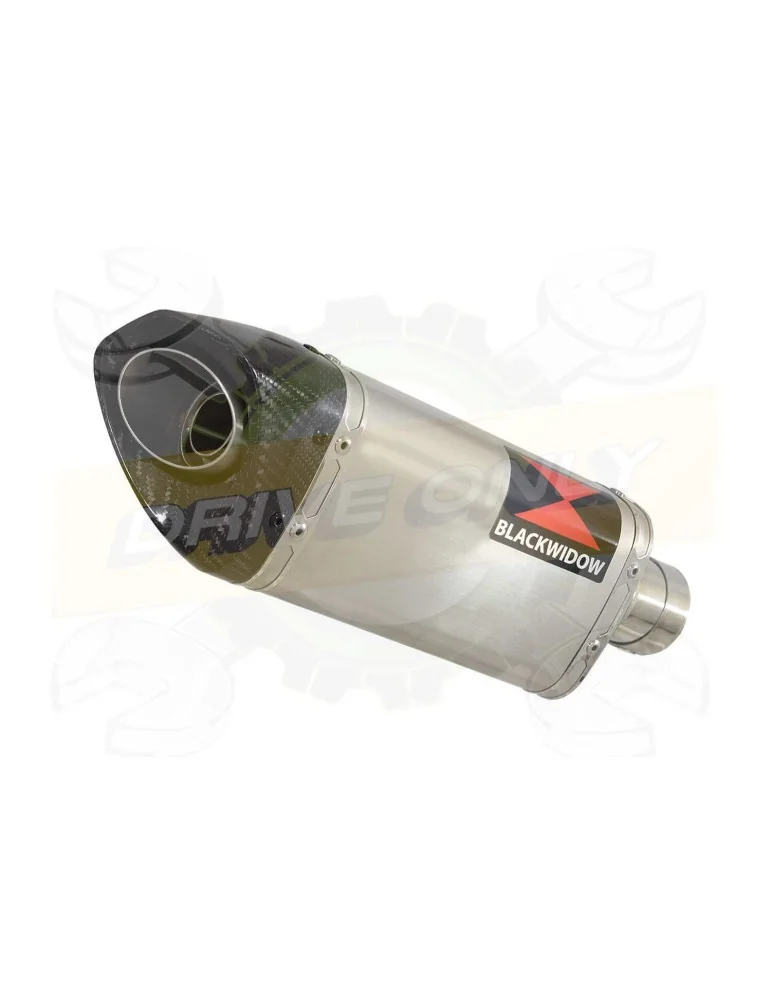 R6 1998-2002 Silencieux Kit & Silencieux Tri Ovale En Inox + Canule en Carbone 250mm