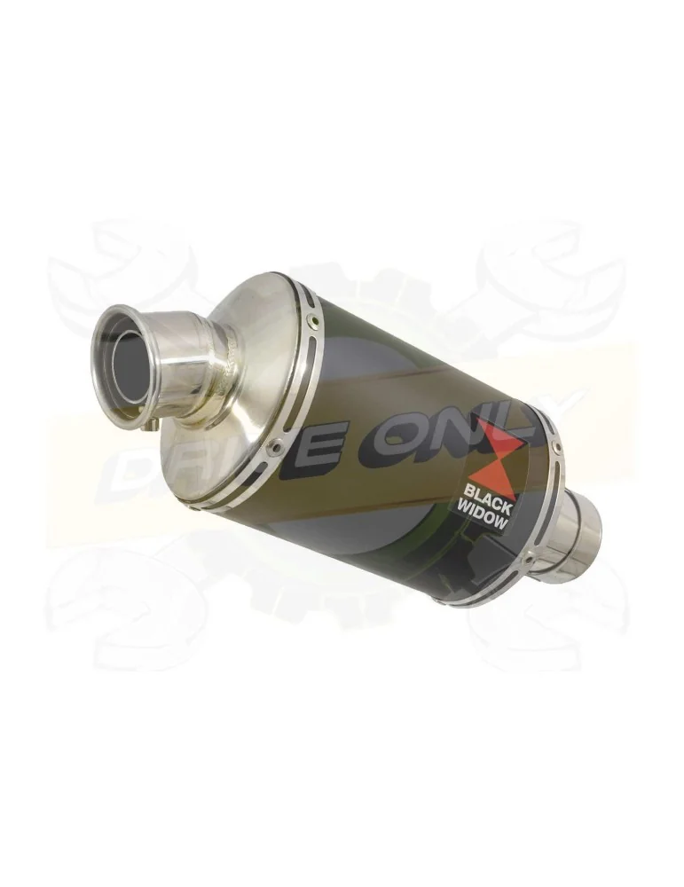 R6 1998-2002 Silencieux Kit & Silencieux Ovale Noir En Inox 230mm