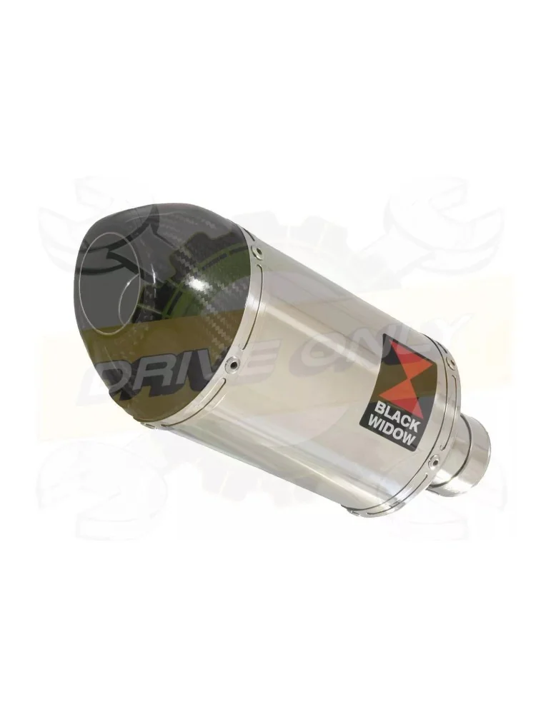 R6 1998-2002 Silencieux Kit & Silencieux Ovale En Inox + Canule en Carbone 200mm