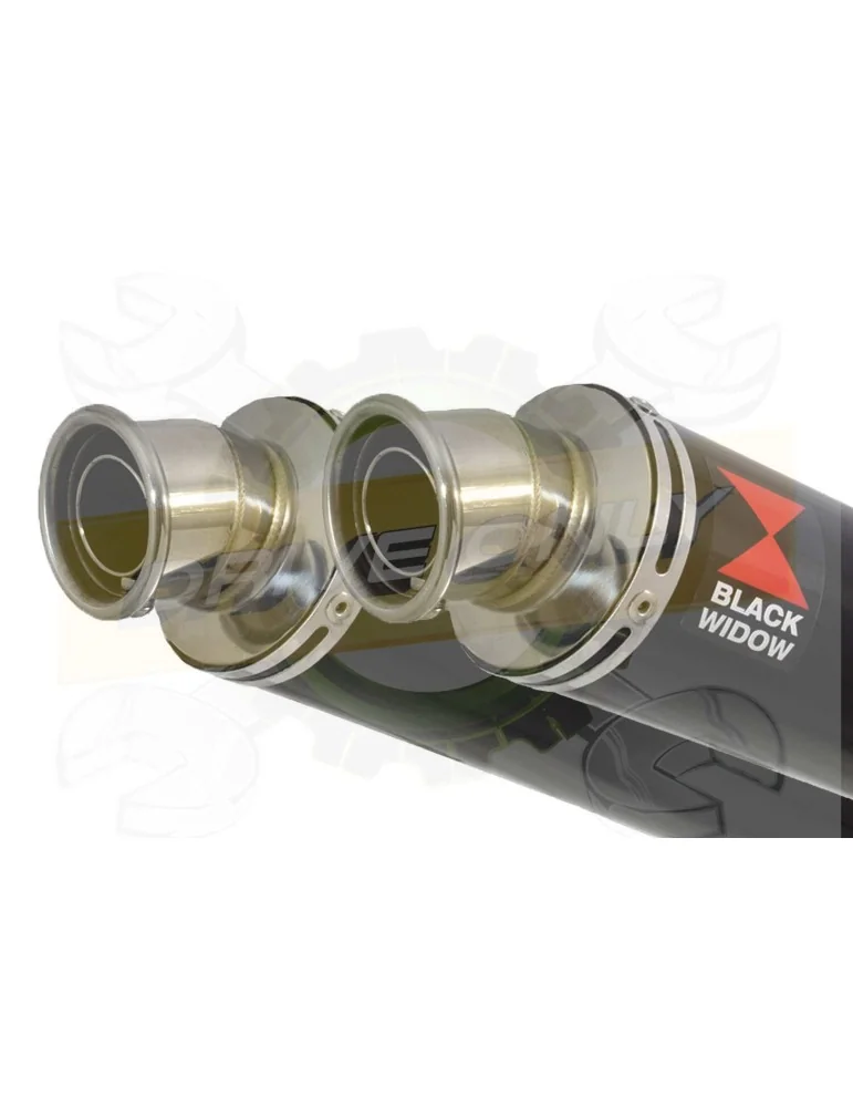 V-MAX V MAX 1200 Tube de raccord & Silencieux Rond Noir En Inox 350mm