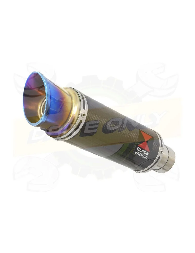 R6 1998-2002 Silencieux Kit & Silencieux GP Rond En Carbone + canule en Inox Anodisé 230mm