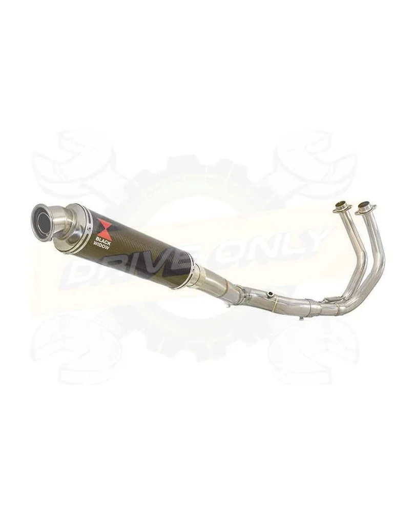 Tracer 700 2014 - 2019 Passage Haut Décatalyseur Ligne complètes & Rond En Carbone Silencieux 350mm