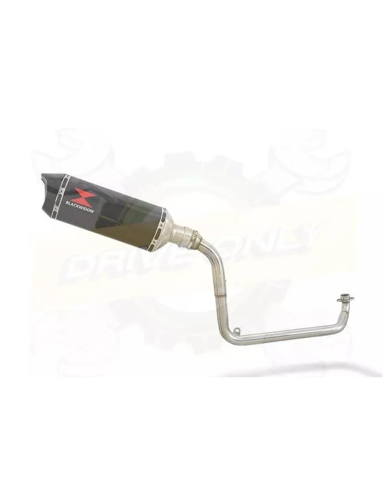 MSX 125 GROM Exhaust System with 300mm Hexagonal Carbon Fibre Silencer with Carbon Fibre Tip