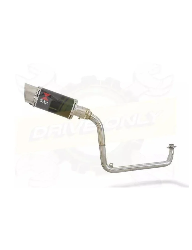 MSX 125 GROM 1-1 Exhaust System with 200mm Round Carbon Fibre Silencer