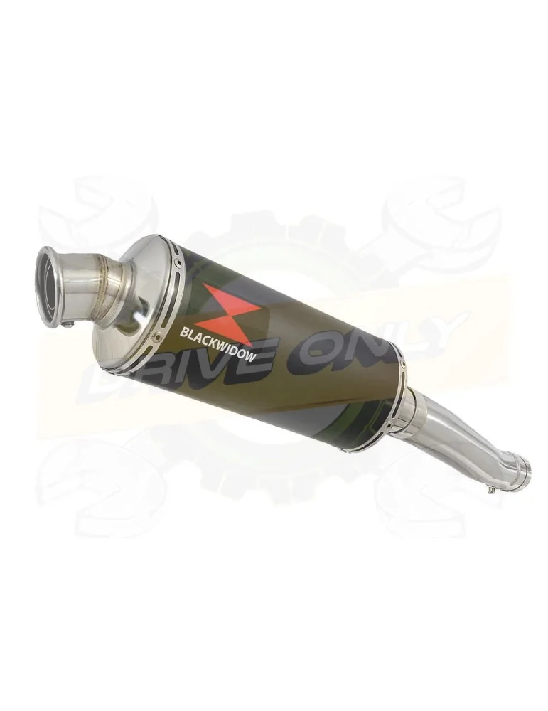 XJR 1300 2007-2016 Tube de raccord et Silencieux Rond Noir En Inox 300mm