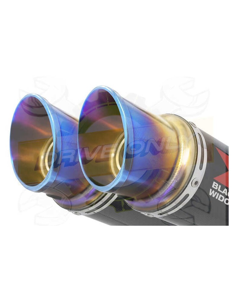 XJ900 S Diversion 4-2 Silencieux Kit & Silencieux GP Rond En Carbone & Canule En Inox Anodisé 230mm