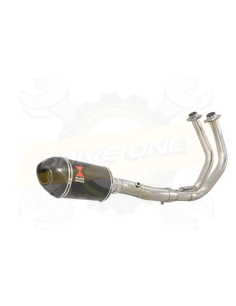 Tracer 700 2014 - 2019 Passage Bas Décatalyseur Ligne complète & Silencieux Ovale En Carbone 200mm