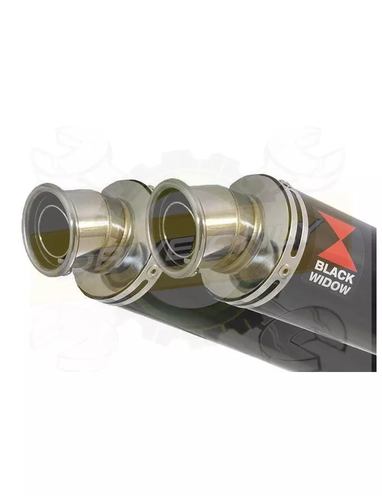 TDM 900 2-2 Ligne complète & Silencieux Rond Noir En Inox 350mm
