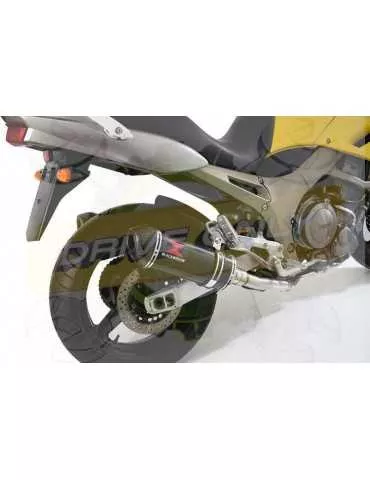 TDM 900 2-2 Ligne complète & Silencieux Ovale Noir En Inox + Canule en Carbone 300mm