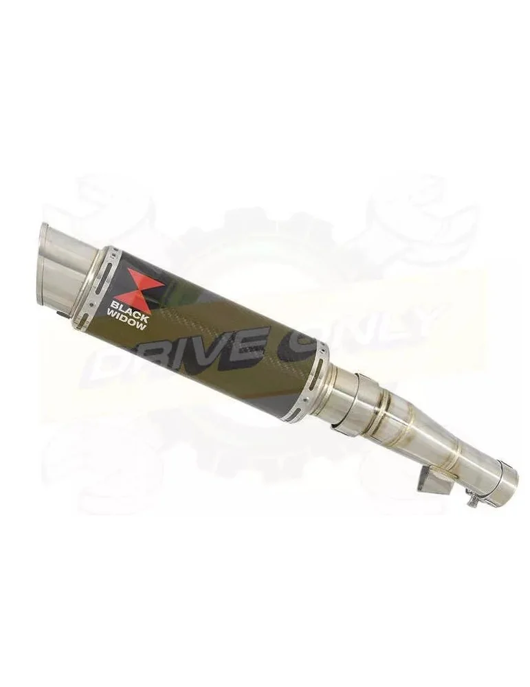 Honda NC 700 S (RC61) 2012-2014 Kit Silencieux: Silencieux Rond GP Style Carbone 230mm + Titanium