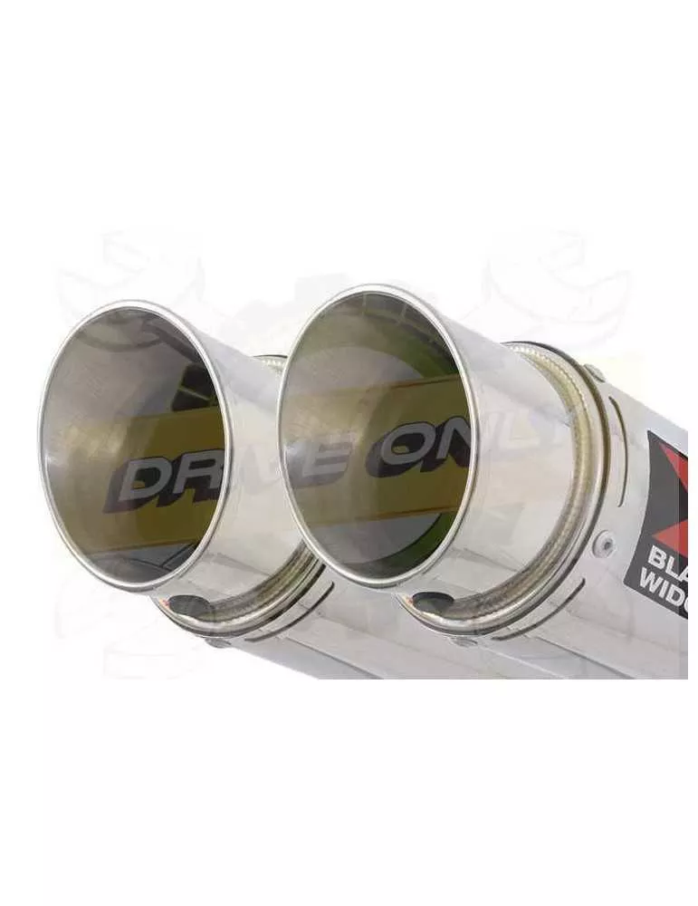 TDM 900 2-2 Silencieux Kit & Silencieux Rond GP Style En Inox 350mm