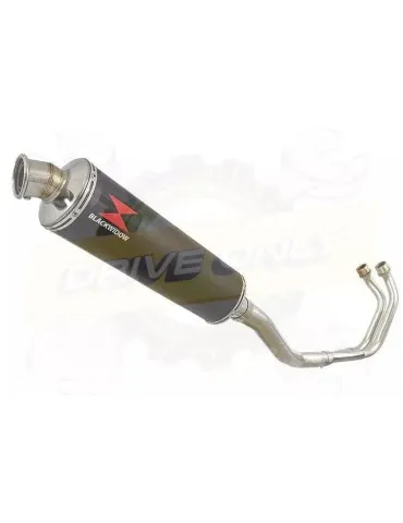 YAMAHA TDM 850 4EP / 3VD 1991 - 2001 2-1 Ligne complète & Silencieux Rond Noir En Inox 400mm