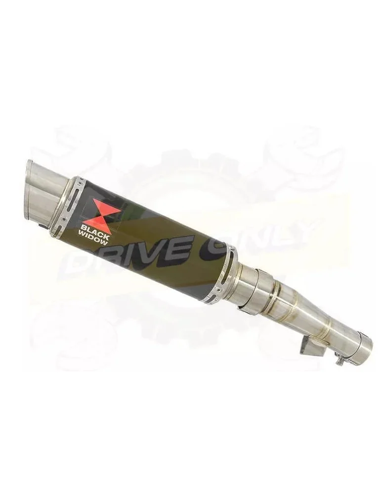 Honda NC 700 S (RC61) 2012-2014 Kit Silencieux: Silencieux Rond GP Style Noir Inox 230mm