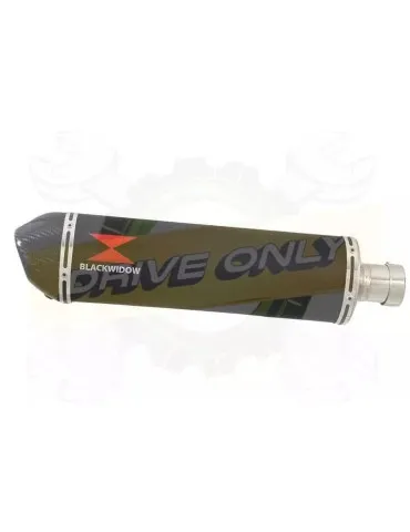 YAMAHA TDM 850 4EP / 3VD 1991 - 2001 2-1 Ligne complète & Silencieux Ovale Noir En Inox + Canule en Carbone 400mm