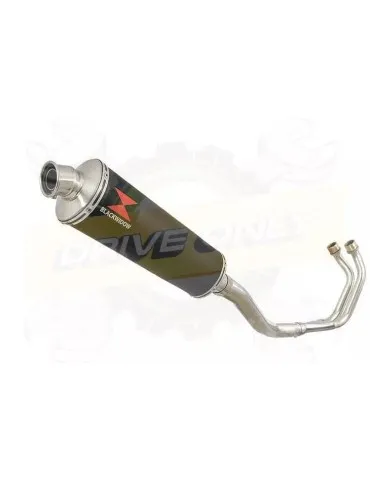 YAMAHA TDM 850 4EP / 3VD 1991 - 2001 2-1 Ligne complète & Silencieux Ovale Noir En Inox 400mm