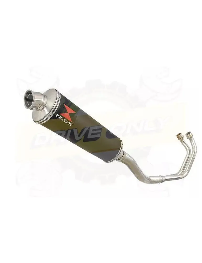 YAMAHA TDM 850 4EP / 3VD 1991 - 2001 2-1 Ligne complète & Silencieux Ovale Noir En Inox 400mm
