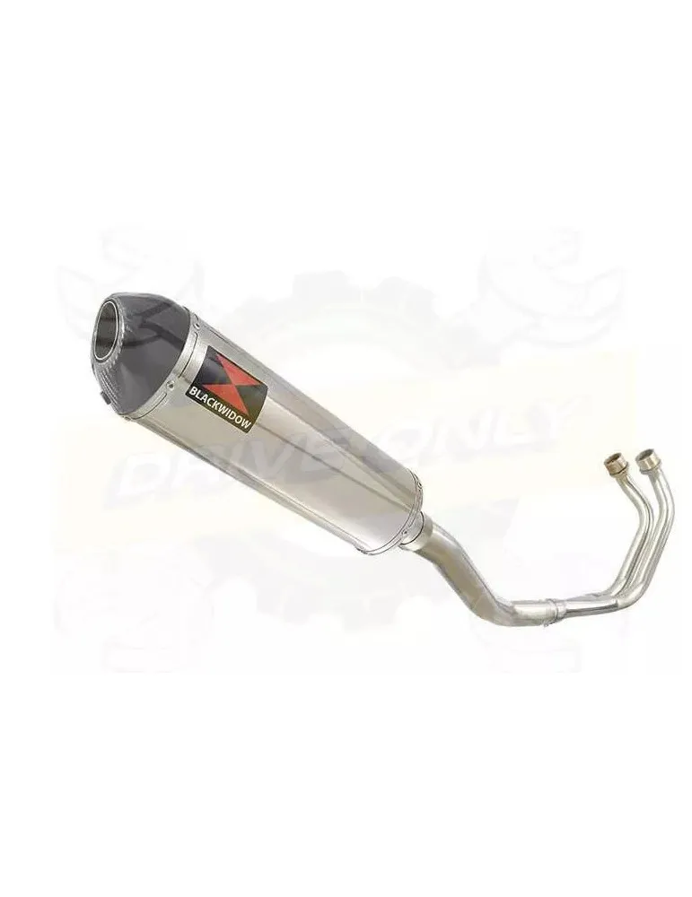 YAMAHA TDM 850 4EP / 3VD 1991 - 2001 2-1 Ligne complète & Silencieux Ovale En Inox + Canule en Carbone 400mm