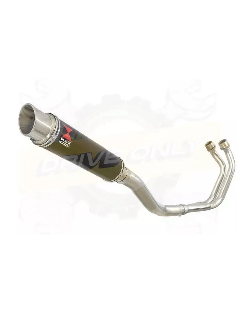 YAMAHA TDM 850 4EP / 3VD 1991 - 2001 2-1 Ligne complète & Silencieux Rond GP Style Noir En Inox 350mm