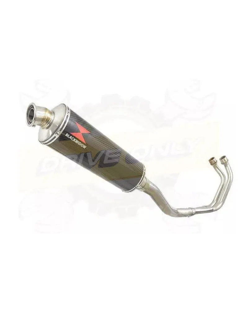 YAMAHA TDM 850 4EP / 3VD 1991 - 2001 2-1 Ligne complète & Silencieux Ovale En Carbone 400mm
