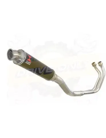 YAMAHA TDM 850 4EP / 3VD 1991 - 2001 2-1 Ligne complète & Silencieux Rond Noir En Inox 350mm