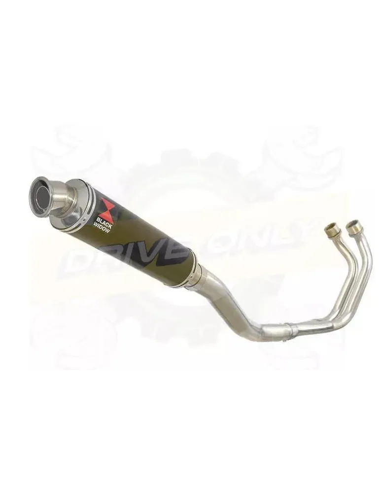 YAMAHA TDM 850 4EP / 3VD 1991 - 2001 2-1 Ligne complète & Silencieux Rond Noir En Inox 350mm