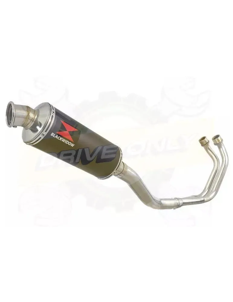 YAMAHA TDM 850 4EP / 3VD 1991 - 2001 2-1 Ligne complète & Silencieux Rond Noir En Inox 300mm