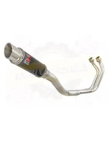 YAMAHA TDM 850 4EP / 3VD 1991 - 2001 2-1 Ligne complète & Silencieux Rond GP Style Noir En Inox 230mm