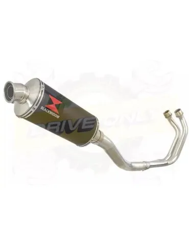 YAMAHA TDM 850 4EP / 3VD 1991 - 2001 2-1 Ligne complète & Silencieux Ovale Noir En Inox 300mm